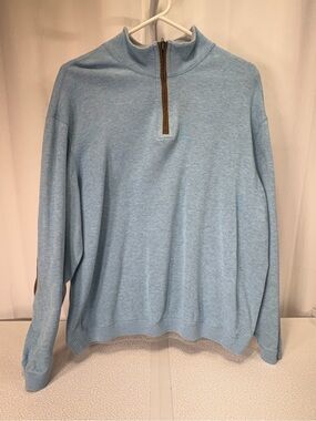 Daniel Cremieux Sky Blue Quarter-Zip Sweater 4155
